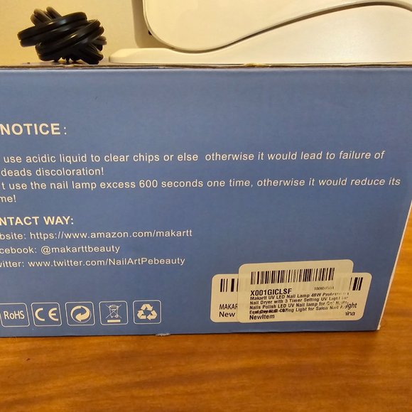 New in the Box Markartt LED UV 48W Nail Lamp Dryer Gel Polish Setter - Picture 6 of 6